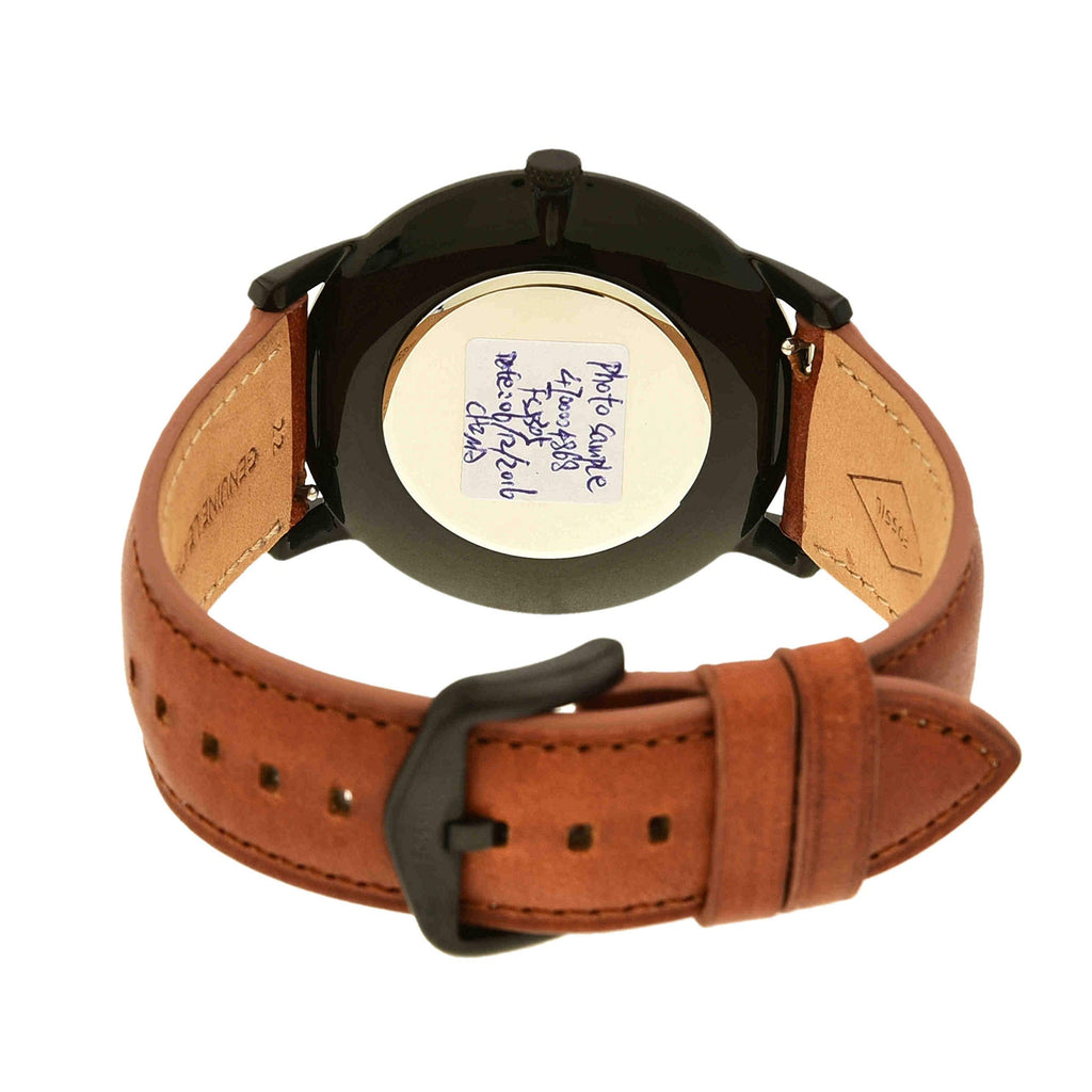 Fossil The Minimalist Black Dial Brown Leather Strap Watch for Men - FS5305 Buy Now By Fossil