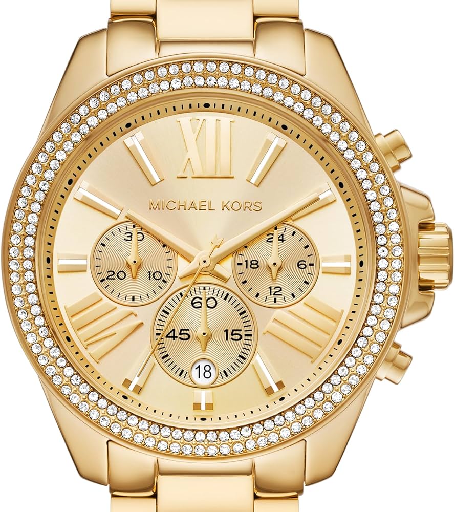 Michael Kors Wren Chronograph Gold Dial Gold Steel Strap Watch for Women - MK7428 Buy Now By Michael Kors