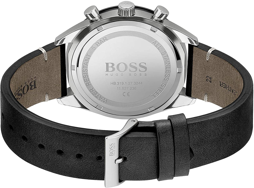 Hugo Boss Chronograph Black Dial Black Leather Strap Watch for Men - 1513864 Buy Now By Hugo Boss