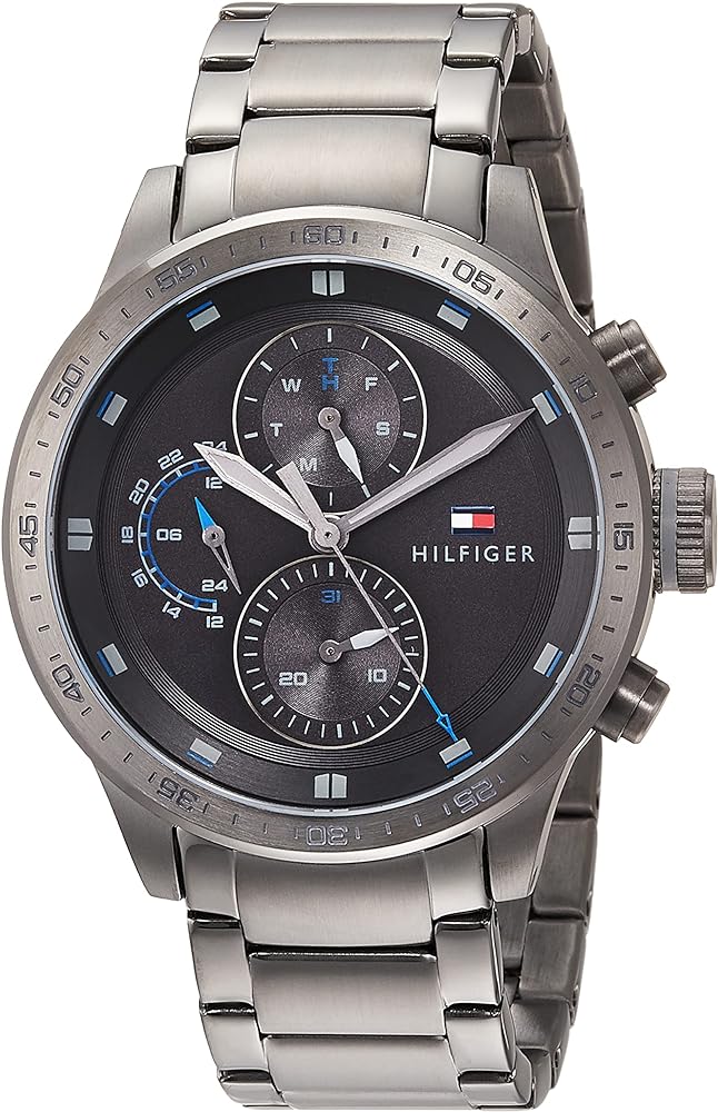 Tommy Hilfiger Trent Chronograph Grey Dial Grey Steel Strap Watch For Men - 1791806 Buy Now By Tommy Hilfiger