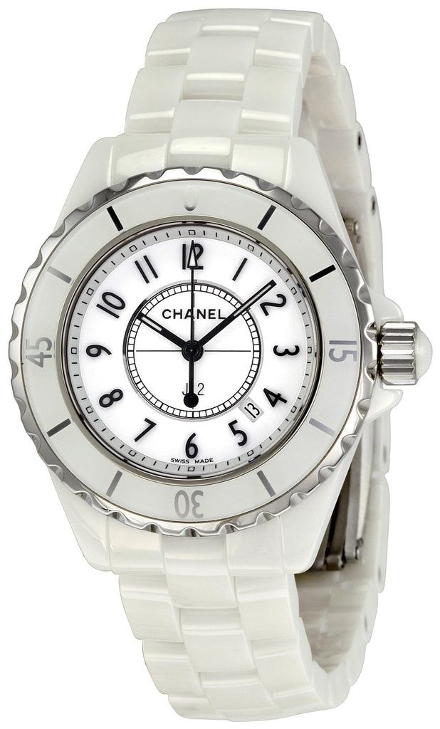 Chanel J12 Ceramic White Dial White Steel Strap Watch for Women - J12 H0968 Buy Now By Chanel