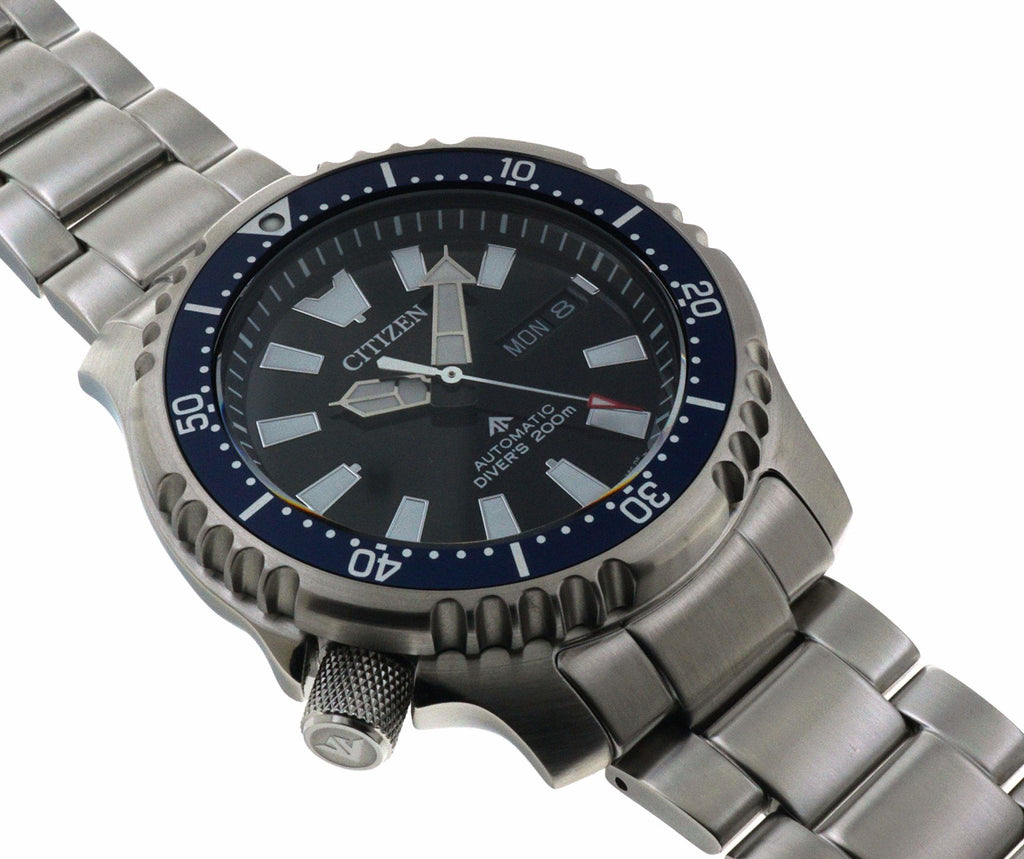 Citizen Promaster Fugu Limited Edition Diver's 200m Automatic Black Dial Silver Steel Strap Watch For Men - NY0098-84E Buy Now By Citizen