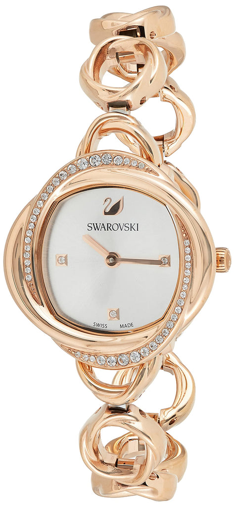 Swarovski Crystal Flower Silver Dial Rose Gold Steel Strap Watch for Women - 5547626 Buy Now By Swarovski