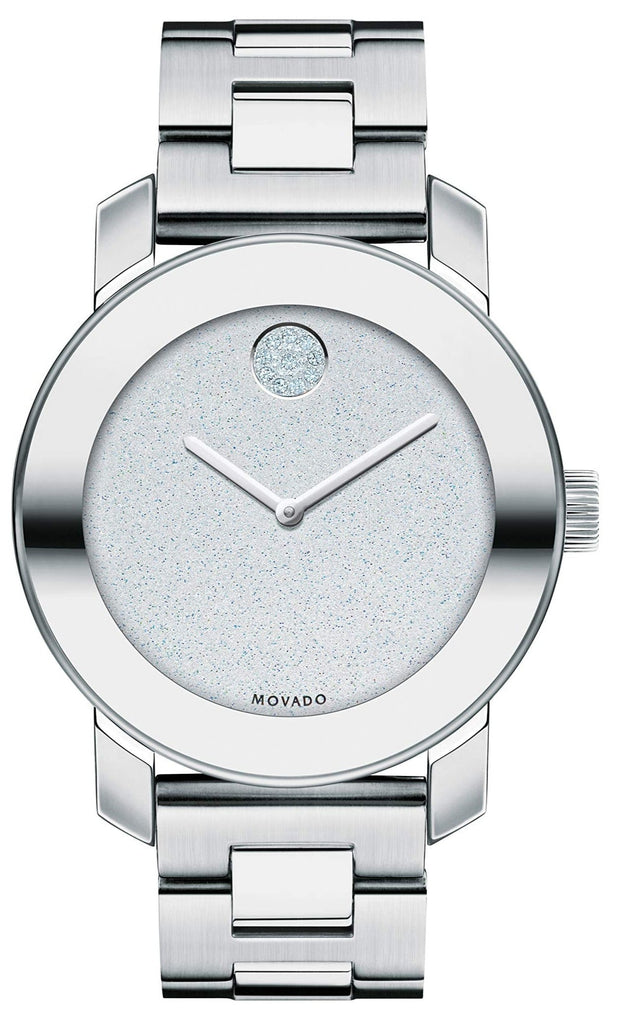 Movado Bold Crystal Dot Silver Dial Silver Steel Strap Watch For Women - 3600334 Buy Now By Movado