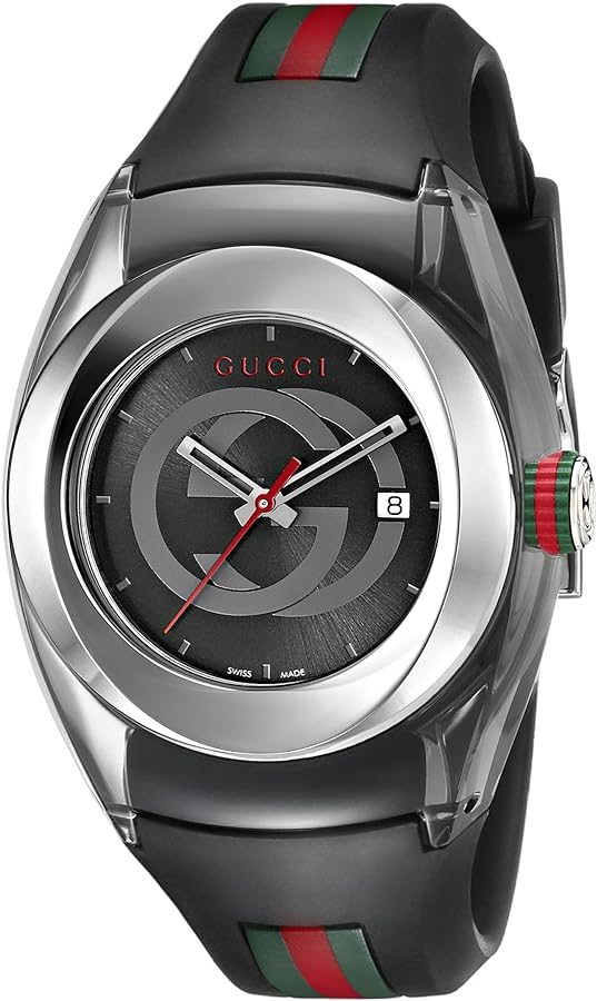 Gucci Sync Quartz Black Dial Black Rubber Strap Watch For Men - YA137301 Buy Now By Gucci