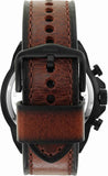 Fossil Bronson Chronograph Black Dial Brown Leather Strap Watch for Men - FS5856 Buy Now By Fossil