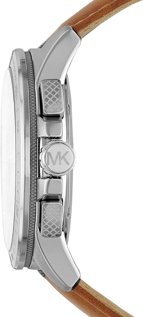 Michael Kors Ryker Chronograph Analog Blue Dial Brown Leather Strap Watch For Men - MK8518 Buy Now By Michael Kors