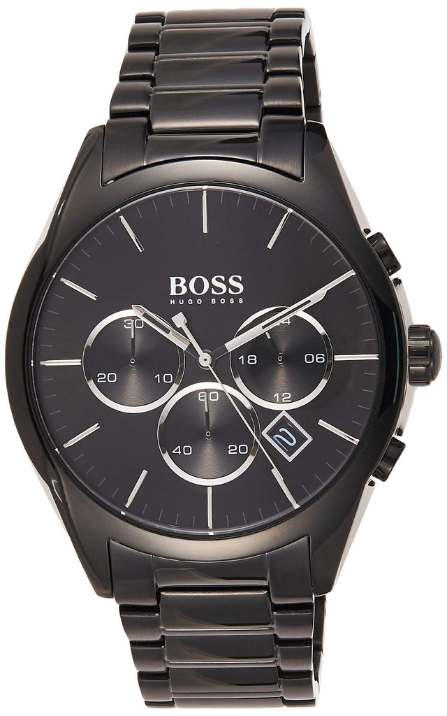 Hugo Boss Onyx Black Dial Black Steel Strap Watch for Men - 1513365 Buy Now By Hugo Boss