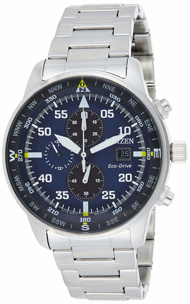 Citizen Eco Drive Chronograph Blue Dial Silver Stainless Steel Watch For Men - CA0690-88L Buy Now By Citizen