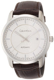 Calvin Klein Infinity Silver Dial Brown Leather Strap Watch for Men - K5S341G6 Buy Now By Calvin Klein