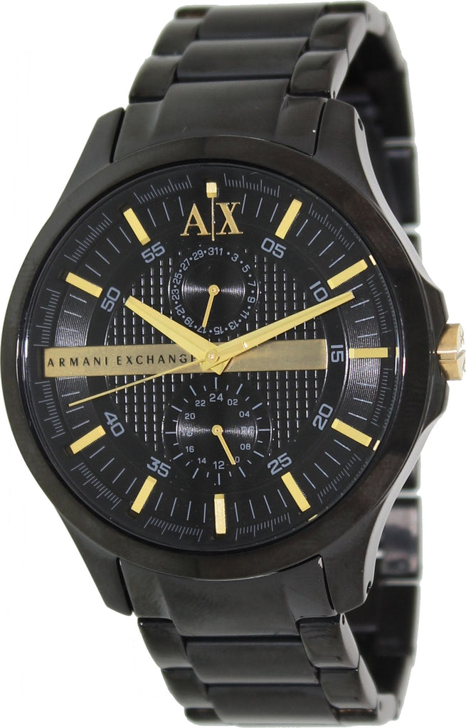Armani Exchange Hampton Chronograph Black Dial Black Steel Strap Watch For Men - AX2121 Buy Now By Armani Exchange