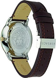 Versace V-Urban Quartz Grey Dial Brown Leather Strap Watch for Men - VELQ00219 Buy Now By Versace