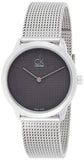 Calvin Klein Minimal Grey Dial Silver Mesh Bracelet Watch for Women - K3M2212X Buy Now By Calvin Klein