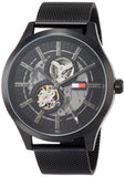 Tommy Hilfiger Spencer Skeleton Black Dial Black Mesh Bracelet Watch for Men - 1791644 Buy Now By Tommy Hilfiger