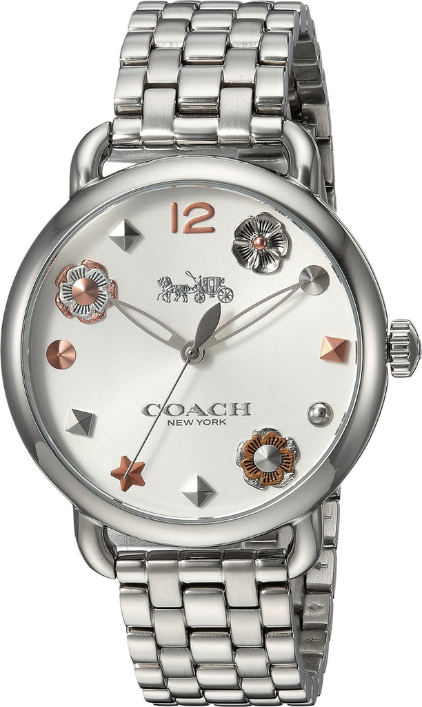 Coach Delancey White Dial Silver Steel Strap Watch for Women - 14502810 Buy Now By Coach
