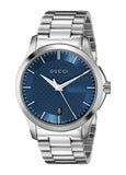 Gucci G Timeless Blue Dial Silver Steel Strap Watch For Men - YA126440 Buy Now By Gucci