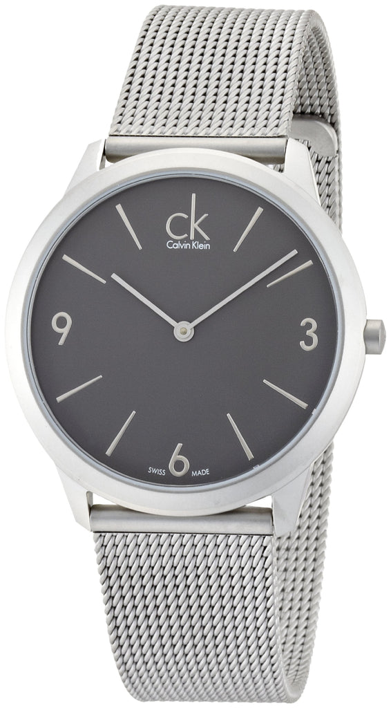 Calvin Klein Minimal Grey Dial Silver Mesh Bracelet Watch for Men - K3M51154 Buy Now By Calvin Klein