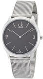 Calvin Klein Minimal Grey Dial Silver Mesh Bracelet Watch for Men - K3M51154 Buy Now By Calvin Klein