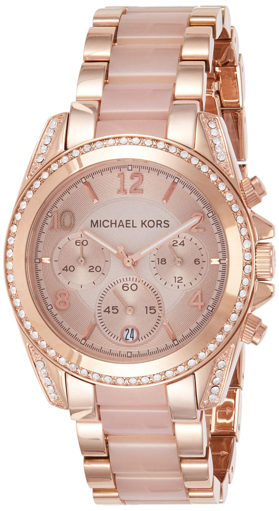 Michael Kors Blair Chronograph Rose Gold Dial Two Tone Steel Strap Watch for Women - MK5943 Buy Now By Michael Kors