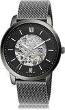 Fossil Neutra Automatic Skeleton Black Dial Grey Mesh Strap Watch for Men - ME3185 Buy Now By Fossil