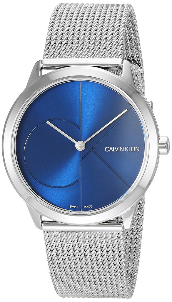 Calvin Klein Minimal Blue Dial Silver Mesh Bracelet Watch for Women - K3M2212N Buy Now By Calvin Klein