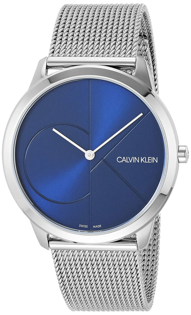 Calvin Klein Minimal Blue Dial Silver Mesh Bracelet Watch for Men - K3M2112N Buy Now By Calvin Klein