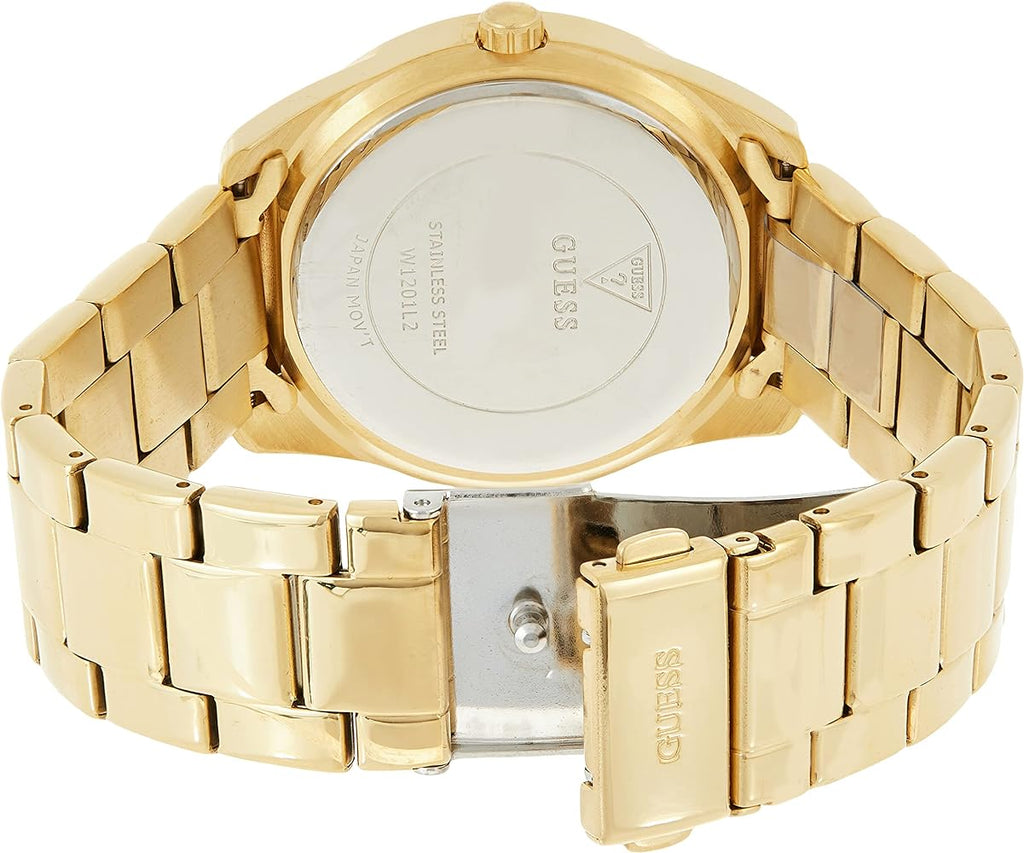 Guess G Twist Diamonds Gold Dial Gold Steel Strap Watch For Women - W1201L2 Buy Now By Guess