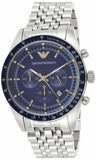 Emporio Armani Sportivo Chronograph Blue Stainless Steel Watch For Men - AR6072 Buy Now By Emporio Armani