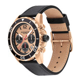 Coach Kent Chronograph Rose Gold Dial Black Leather Strap Watch for Men - 14602559 Buy Now By Coach
