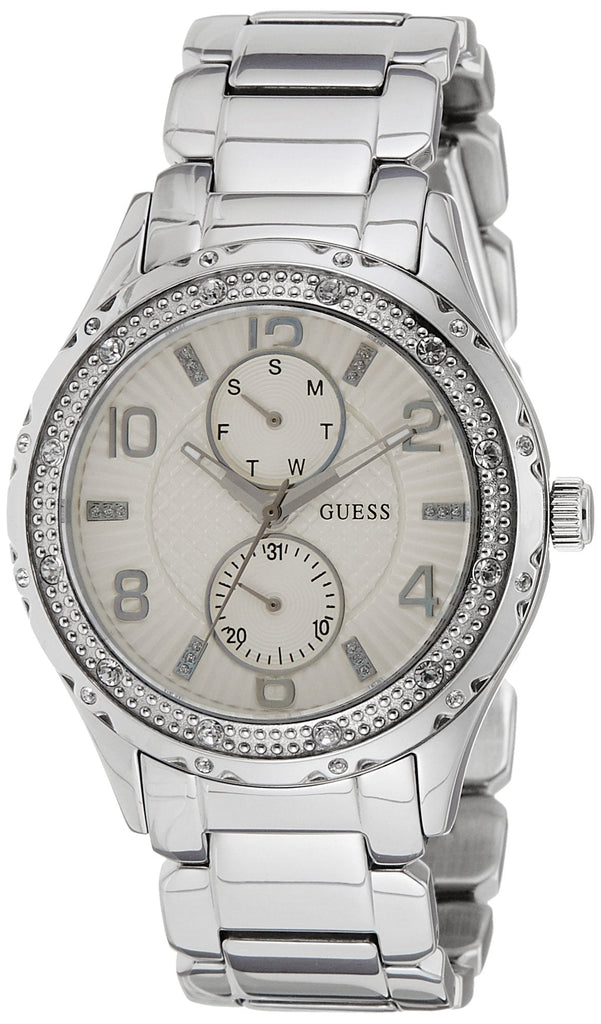 Guess Siren White Dial Silver Steel Strap Watch for Women - W0442L1 Buy Now By Guess
