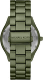 Michael Kors Slim Runway Green Dial Green Steel Strap Watch for Women - MK4526 Buy Now By Michael Kors