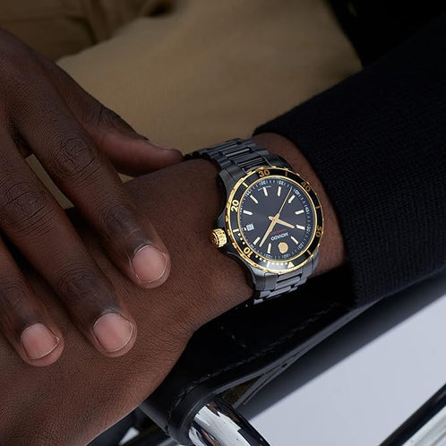 Movado Series 800 Black Dial Black Steel Strap Watch For Men - 2600161 Buy Now By Movado