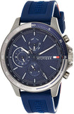 Tommy Hilfiger Bank Blue Dial Blue Rubber Strap Watch for Men - 1791721 Buy Now By Tommy Hilfiger