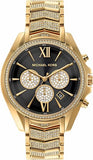 Michael Kors Whitney Chronograph Black Dial Gold Steel Strap Watch for Women - MK7224 Buy Now By Michael Kors