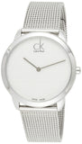 Calvin Klein Minimal White Dial Silver Mesh Bracelet Watch for Men - K3M2112Y Buy Now By Calvin Klein