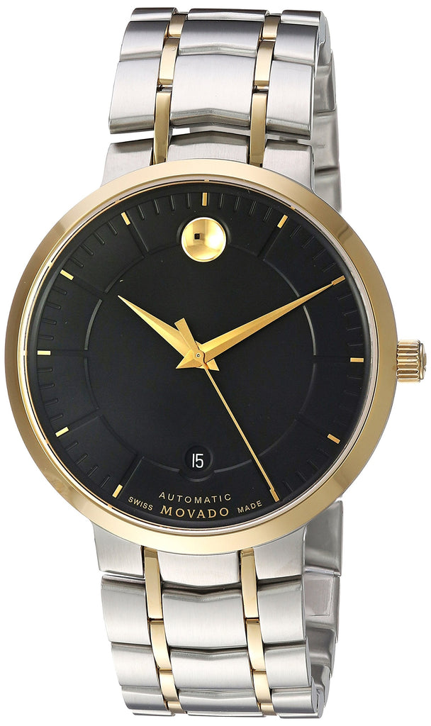 Movado 1881 Automatic Black Dial Two Tone Steel Strap Watch For Men - 0606916 Buy Now By Movado