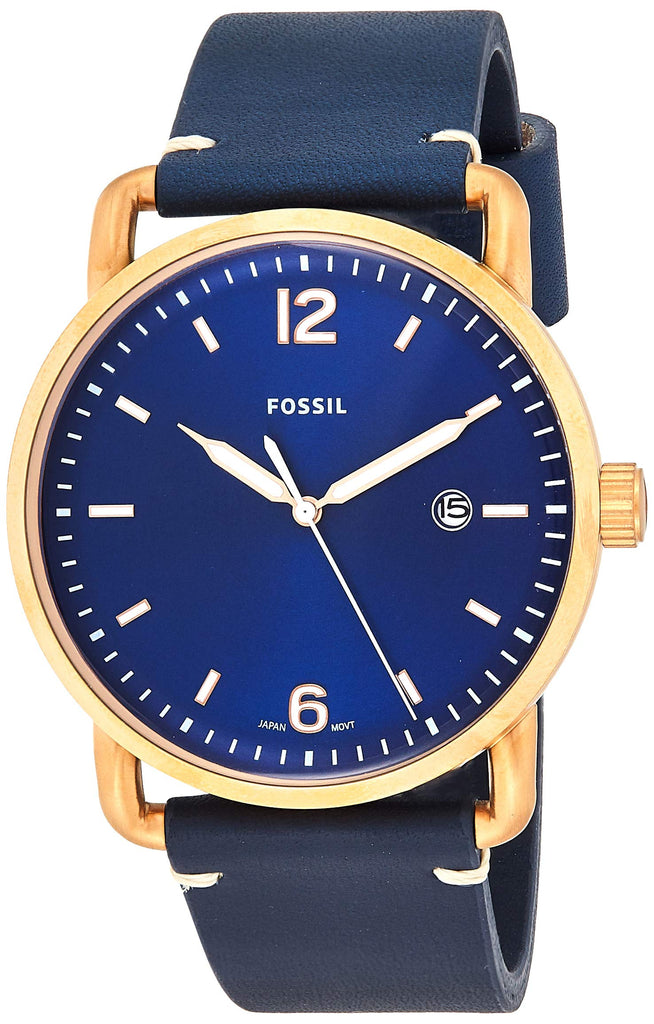 Fossil The Commuter Blue Dial Blue Leather Strap Watch for Men - FS5274 Buy Now By Fossil
