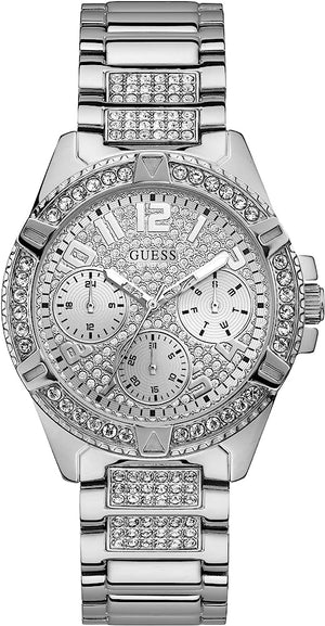 Guess Frontier Diamonds Silver Dial Silver Steel Strap Watch For Women - W1156L1 Buy Now By Guess
