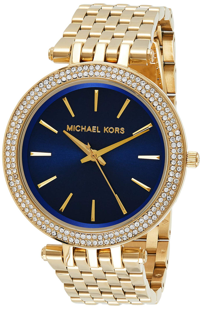 Michael Kors Darci Blue Dial Gold Steel Strap Watch for Women - MK3406 Buy Now By Michael Kors