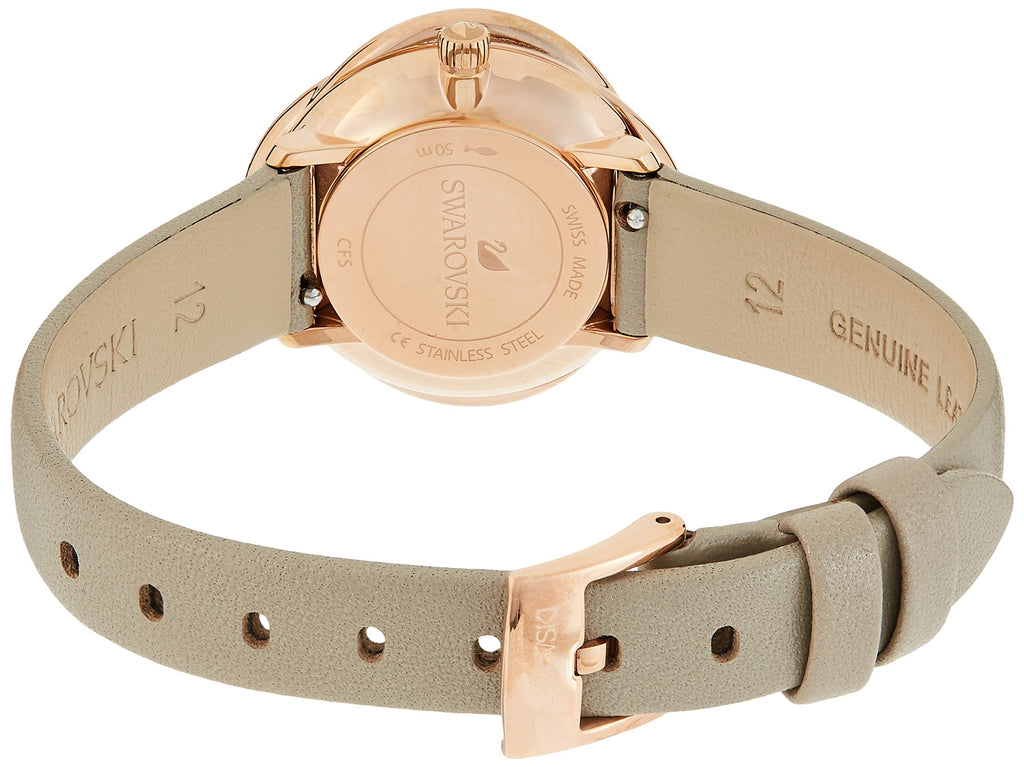 Swarovski Crystal Flower Grey Dial Grey Leather Strap Watch for for Women - 5552424 Buy Now By Swarovski