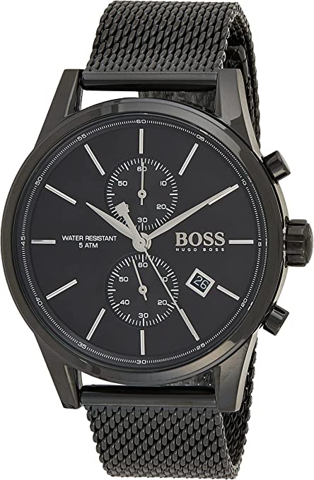 Hugo Boss Associate Black Dial Black Mesh Bracelet Watch for Men - 1513769 Buy Now By Hugo Boss