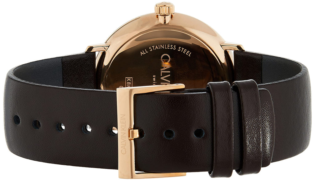 Calvin Klein High Noon Silver Dial Brown Leather Strap Watch for Men - K8M216G6 Buy Now By Calvin Klein