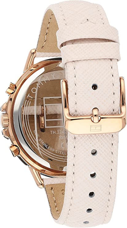 Tommy Hilfiger Jenna Analog Pink Dial Pink Leather Strap Watch for Women - 1782071 Buy Now By Tommy Hilfiger