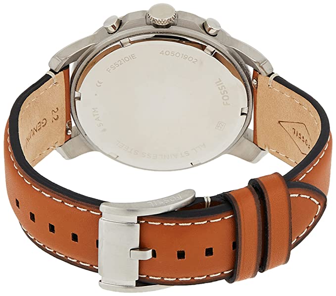 Fossil Grant Chronograph Blue Dial Brown Leather Strap Watch for Men - FS5210 Buy Now By Fossil