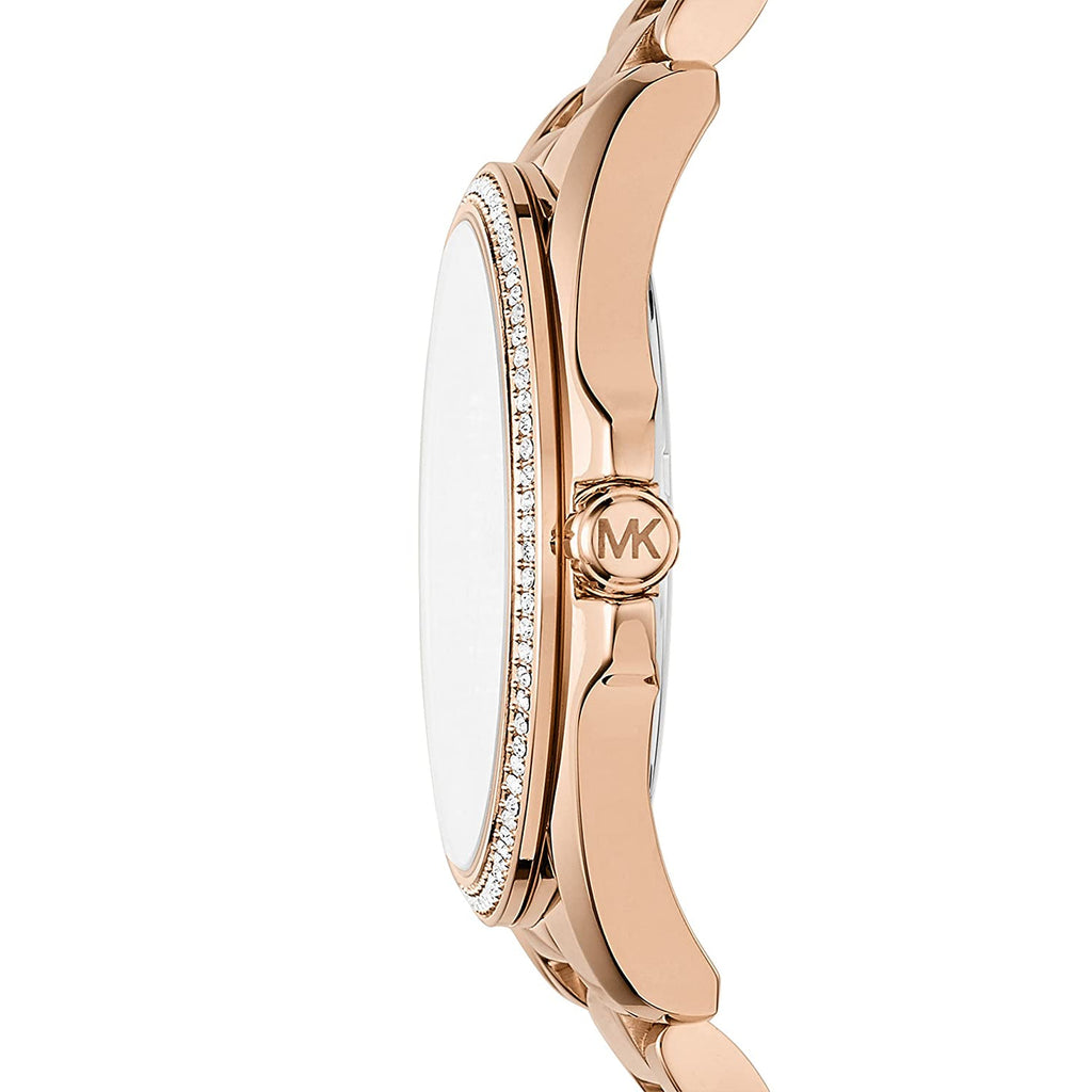 Michael Kors Bradshaw Quartz Rose Gold Dial Rose Gold Steel Strap Watch For Women - MK6556 Buy Now By Michael Kors