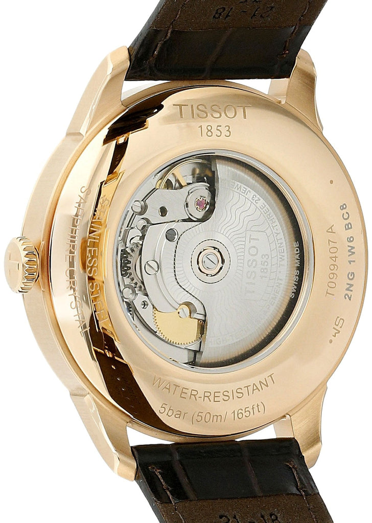 Tissot Chemin Des Tourelles Powermatic 80 Silver Dial Brown Leather Strap Watch For Men - T099.407.36.037.00 Buy Now By Tissot