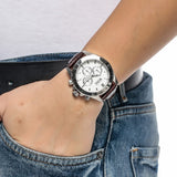 Hugo Boss Ikon White Dial Brown Leather Strap Watch for Men - 1513175 Buy Now By Hugo Boss