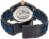 Fossil Modern Machine Automatic Skeleton Blue Dial Two Tone Steel Strap Watch for Men - ME3133 Buy Now By Fossil