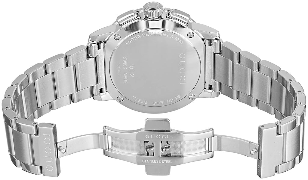 Gucci G Chrono Chronograph Silver Dial Silver Steel Strap Watch For Men - YA101201 Buy Now By Gucci