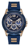 Guess Delta Blue Dial Blue Silicone Strap Watch for Men - GW0051G3 Buy Now By Guess